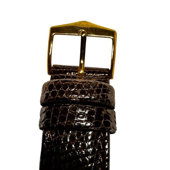 1950 - BULOVA - Vintage Manual Wrist Watch Genuine Lizard Band - Picture 8 of 15